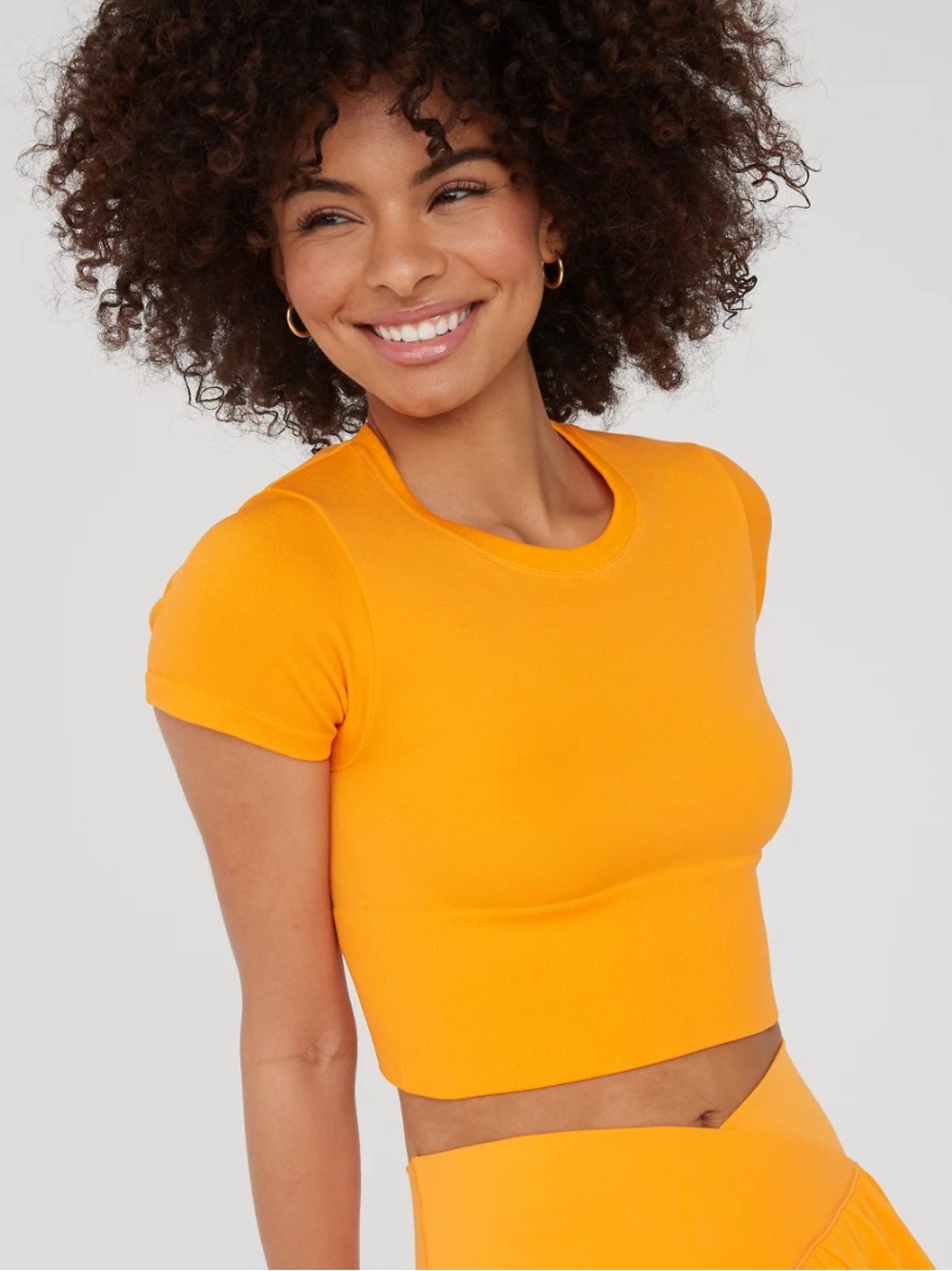 OFFLINE By Aerie Orange Cropped Shirt